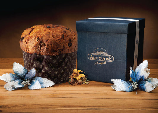 Panettone artigianale con albicocca e marron glacè gr 750